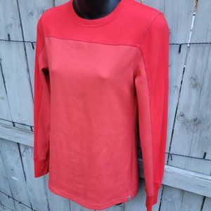 KOPPEN Red/Orange Color Block Longsleeve Thermal Top